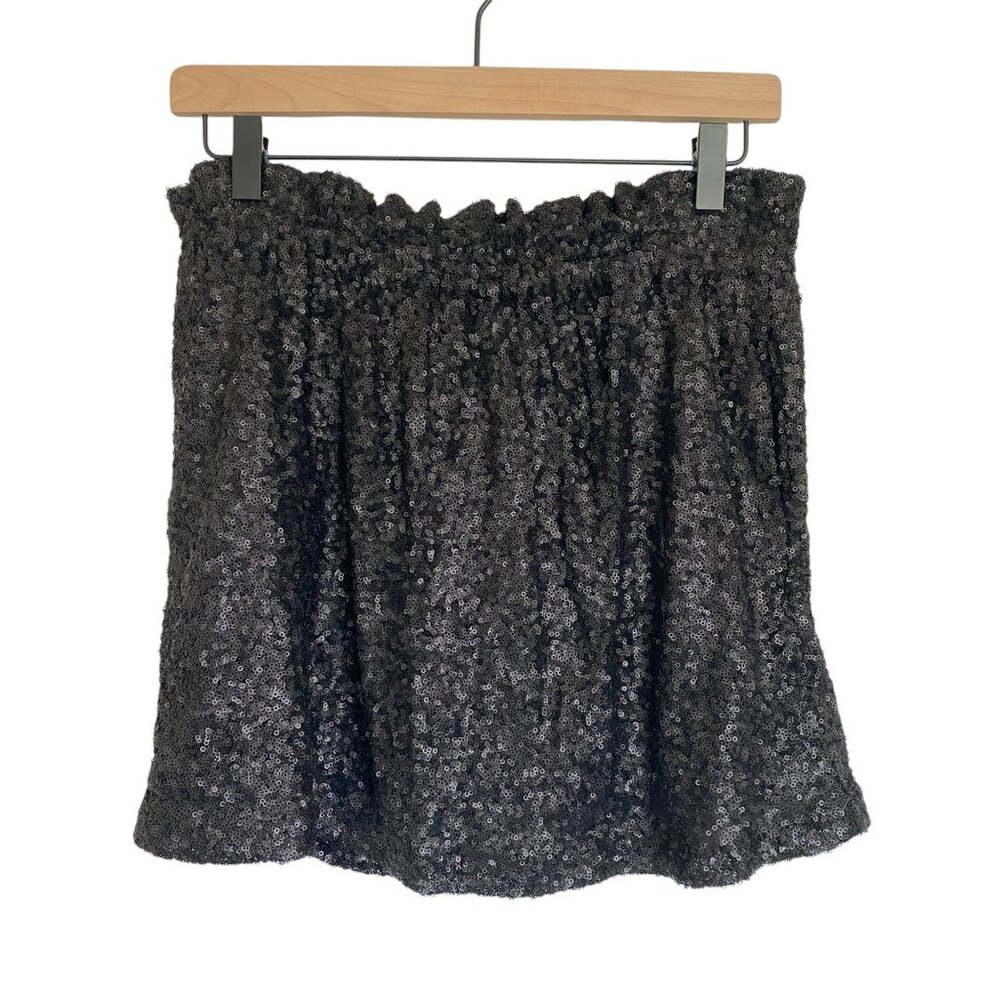 Joe Fresh Black Sequin Skirt Size Small